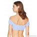 Nanette Lepore Women's Button Front Off Shoulder Bandeau Bra Swimsuit Top Azul B07CQJZG11